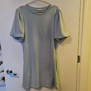 LAST CHANCE Light Green Puff Sleeve Dress